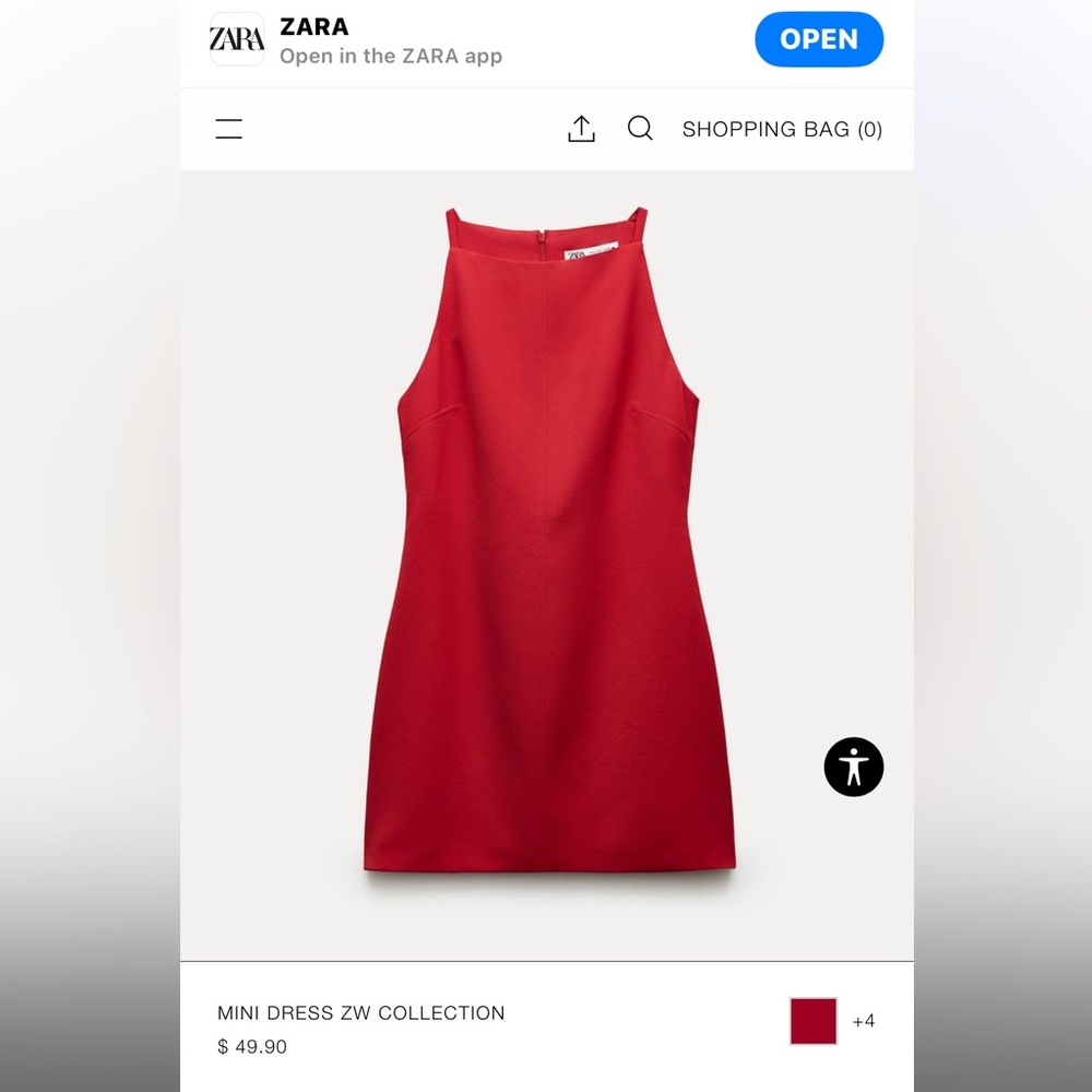 Zara red mini dress BNWT brand new with tags